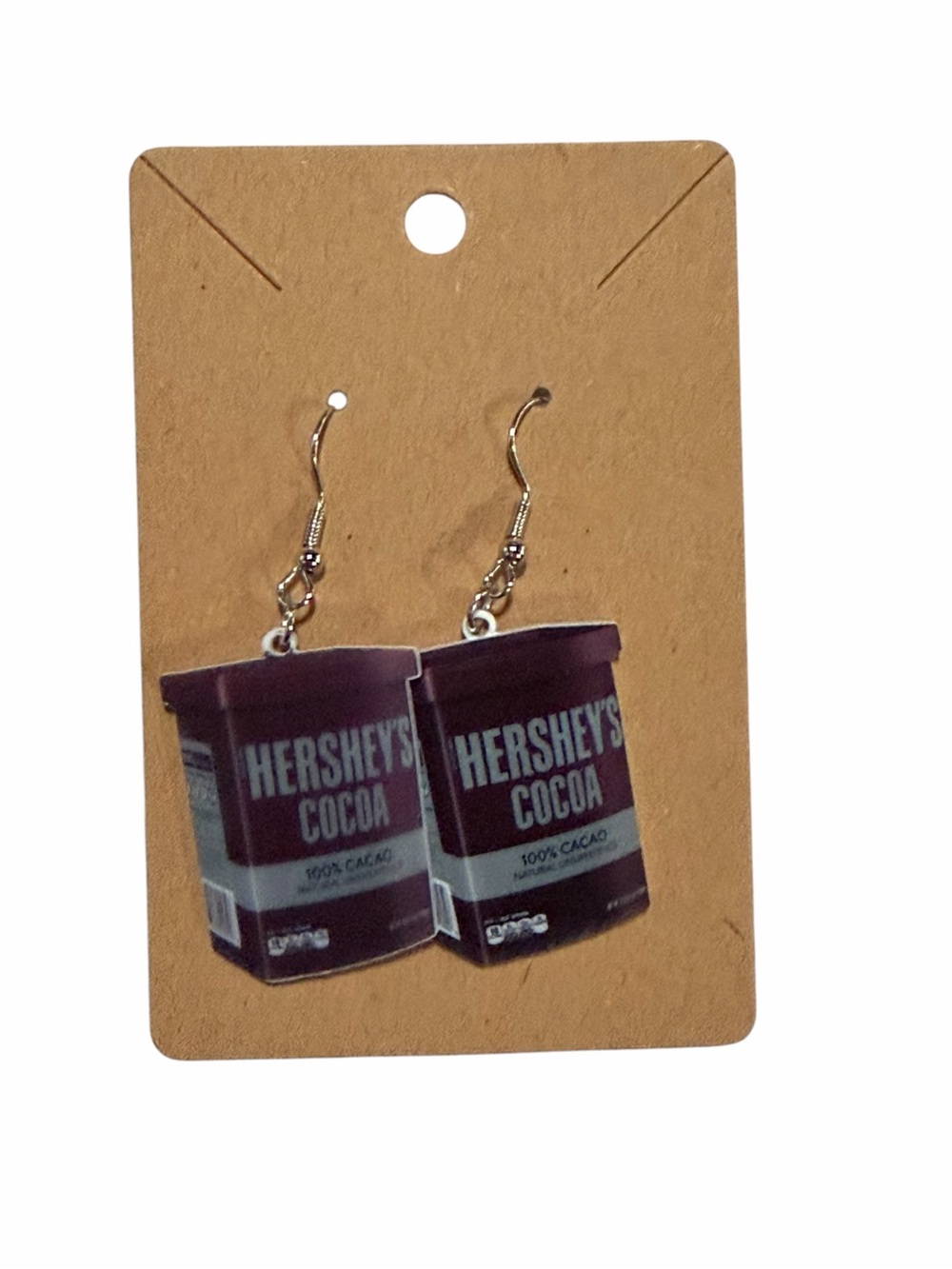 Cocoa Tin Dangle Earrings - Brown